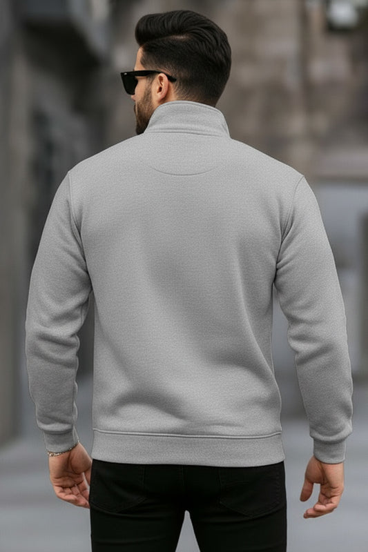 Quarter-Zip Sweatshirt | Dorian – Ash Gray