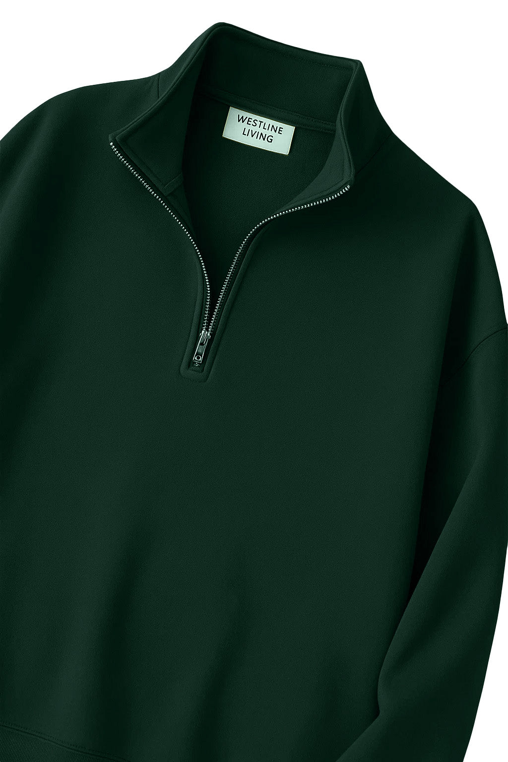 Quarter-Zip Sweatshirt | Silas – Forest Green