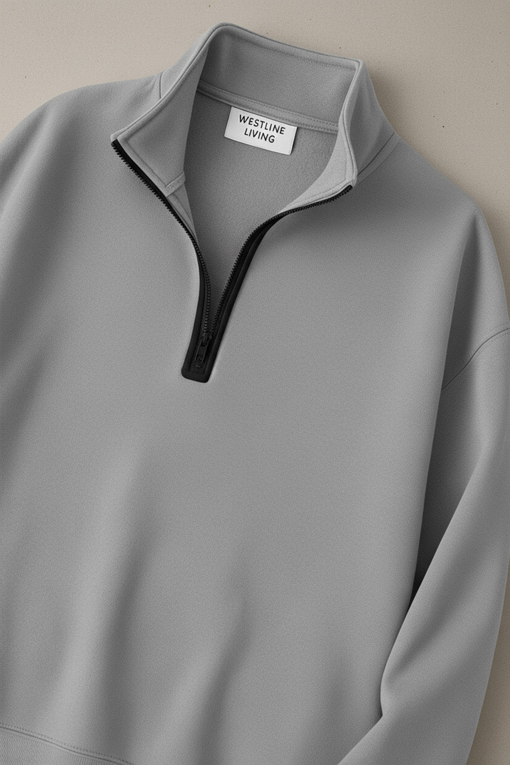 Quarter-Zip Sweatshirt | Dorian – Ash Gray