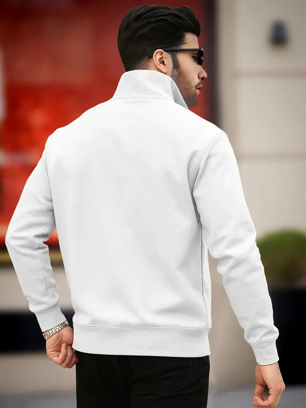 Quarter-Zip Sweatshirt | Alaric – Milk White