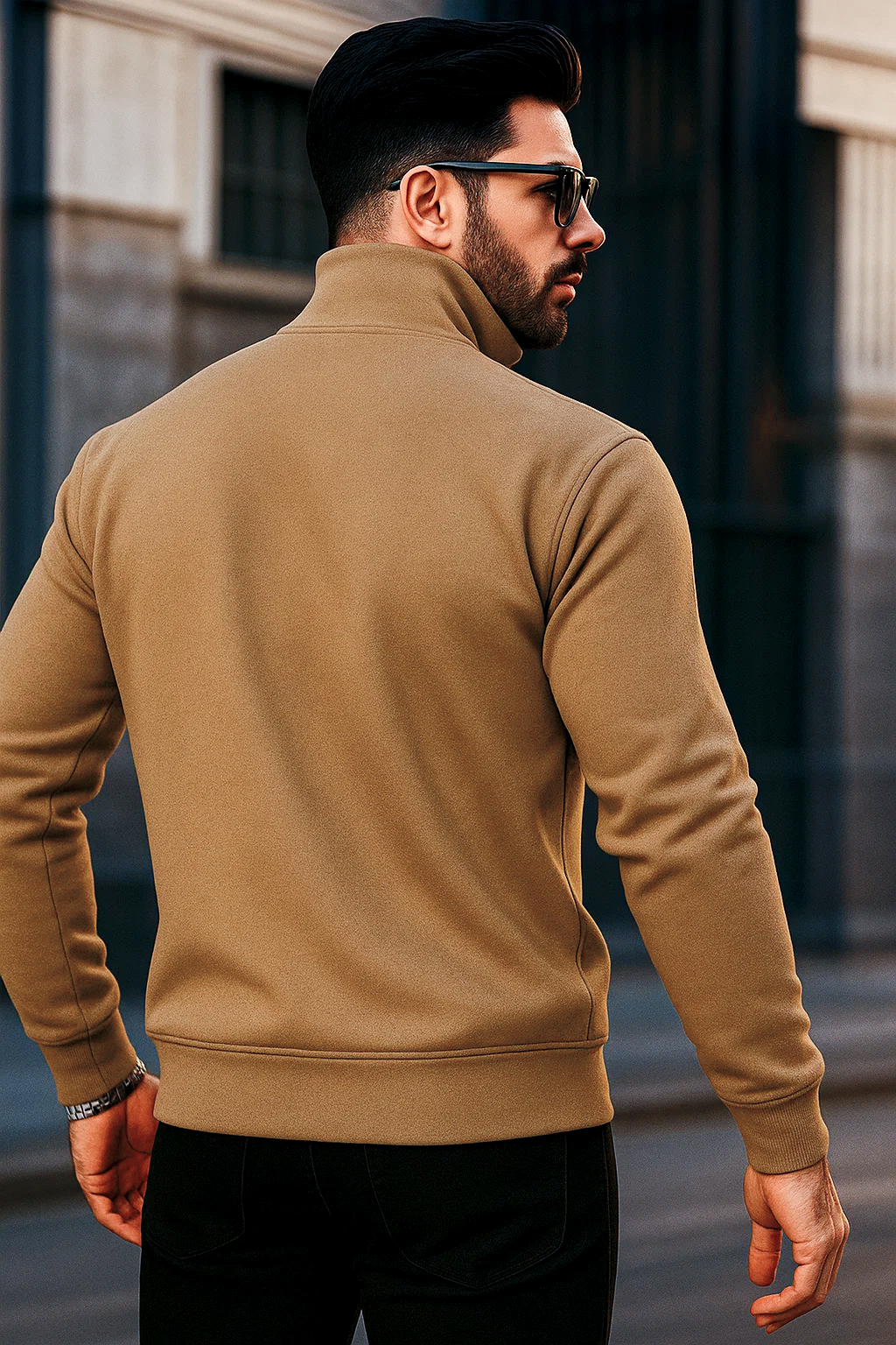 Quarter-Zip Sweatshirt | Ronan – Espresso