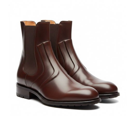 Cyralis - Sculpted Leather Chelsea Boots