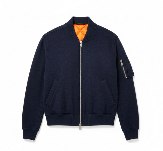 Elvor – Cropped Cashmere Blend Flight Jacket