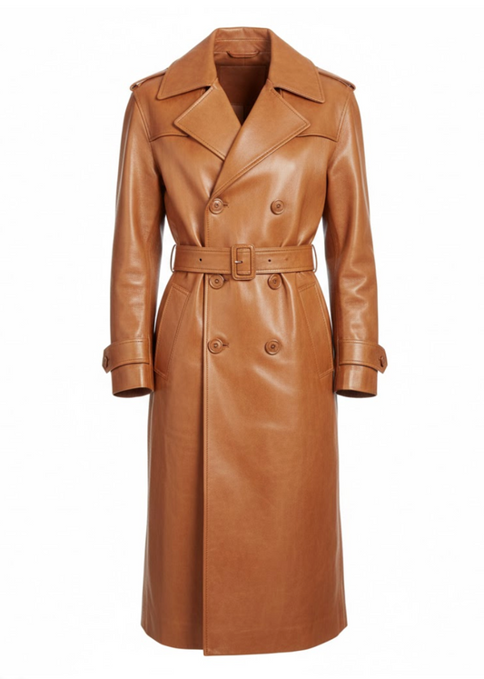 Noirvelle Studio – Full-Grain Leather Longline Coat