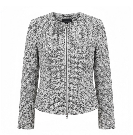 Orin – Textured Bouclé Zip Jacket