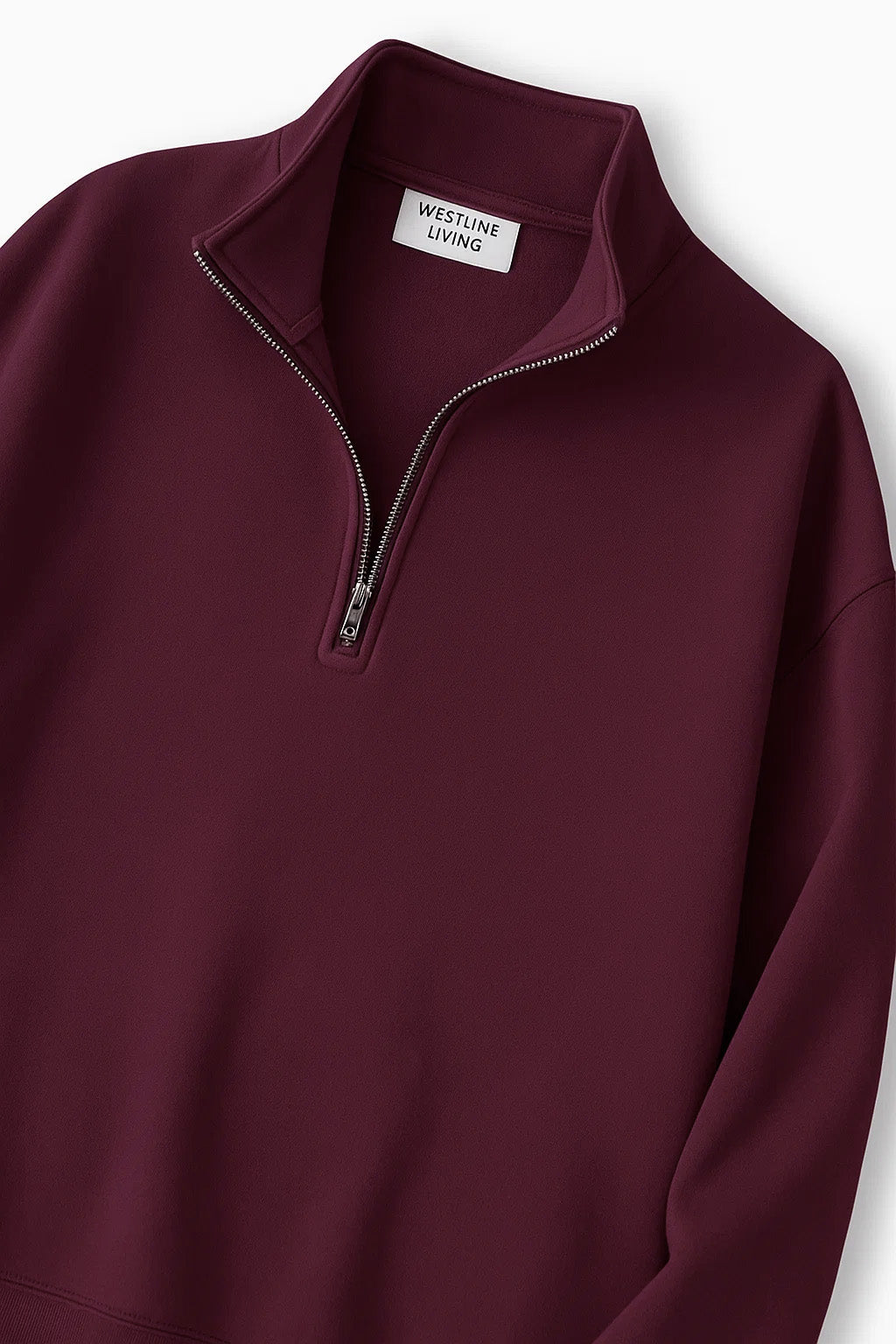 Quarter-Zip Sweatshirt | Elian – Bordeaux