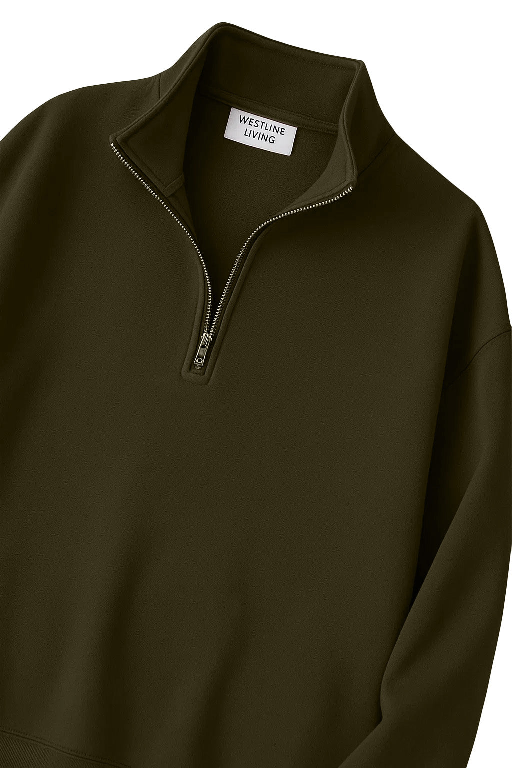 Quarter-Zip Sweatshirt | Lucian – Olive Green