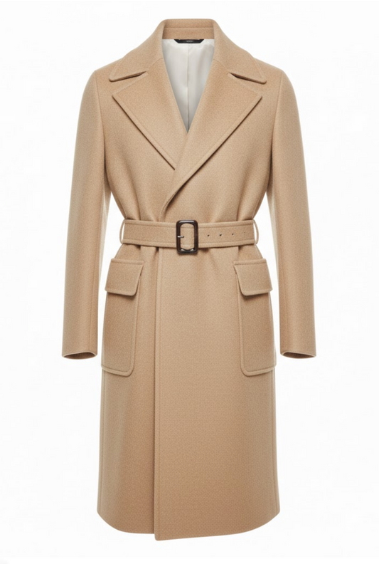 Solvienne Atelier – Belted Double Cashmere Overcoat