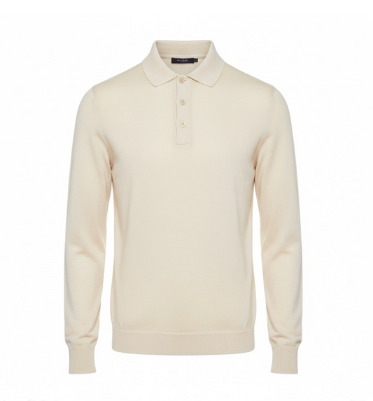 Valen – Knit Long-Sleeve Polo Shirt
